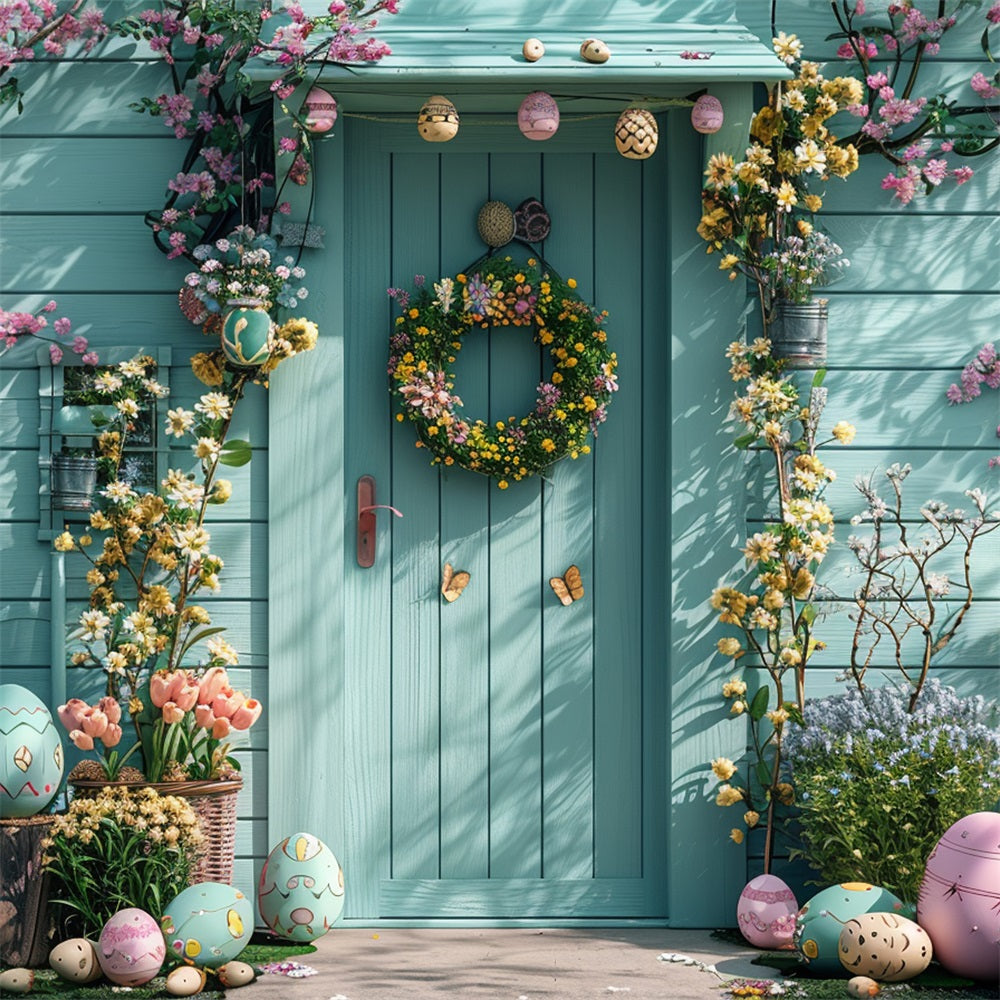 Photography Easter Backdrop Charming Doorway Spring Egg Backdrop BRP12-397