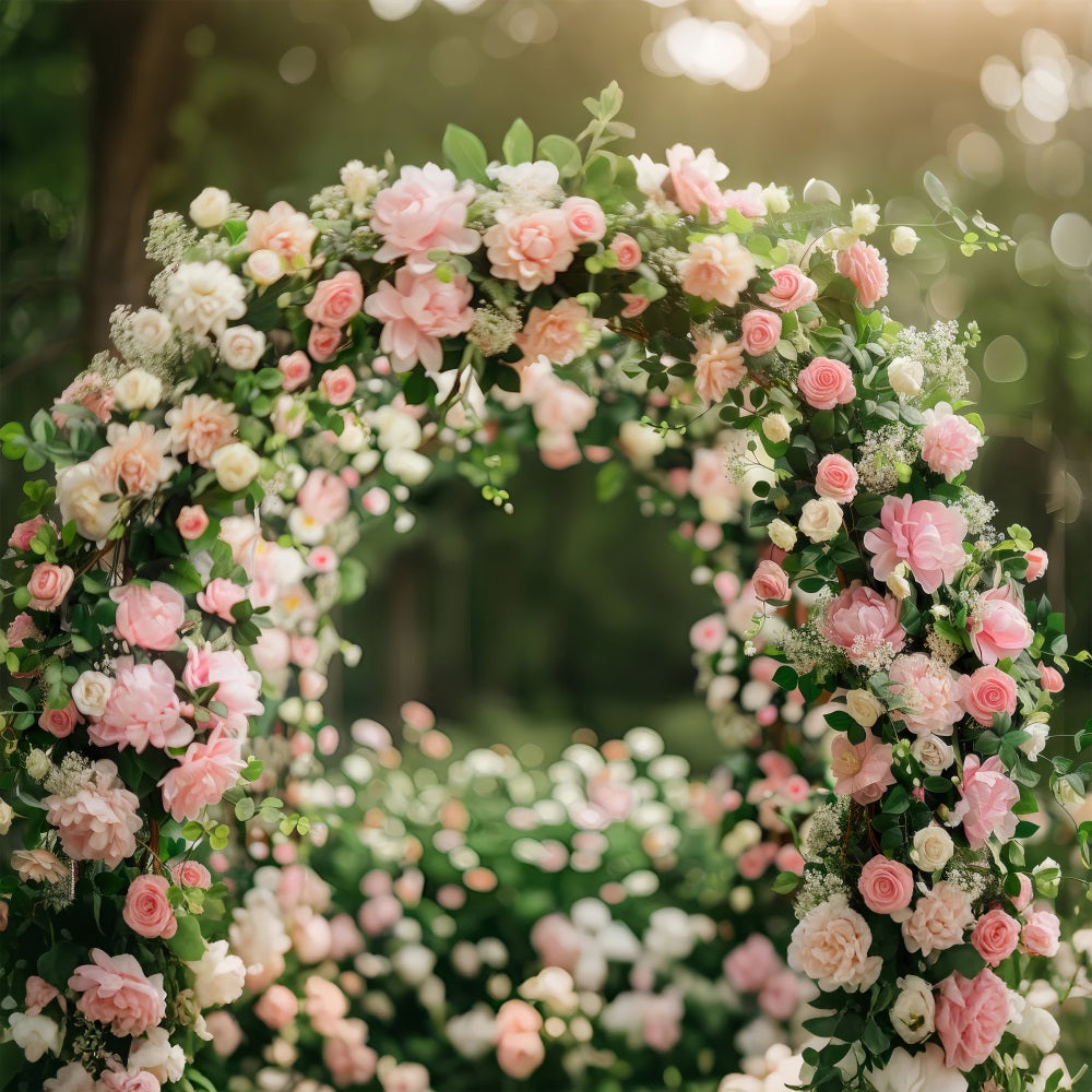 Backdrop For Maternity Photoshoot Rose Adorned Arch Backdrop BRP12-40