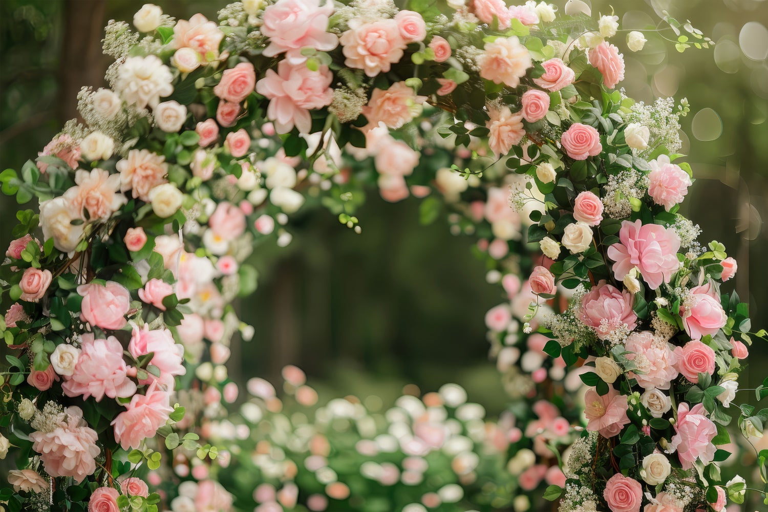 Backdrop For Maternity Photoshoot Rose Adorned Arch Backdrop BRP12-40