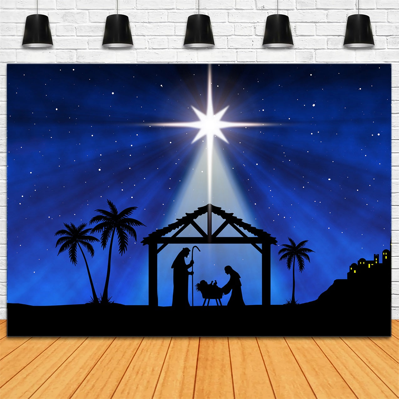 Nativity Backdrop Ideas Bethlehem Star Manger Scene Backdrop BRP12-442