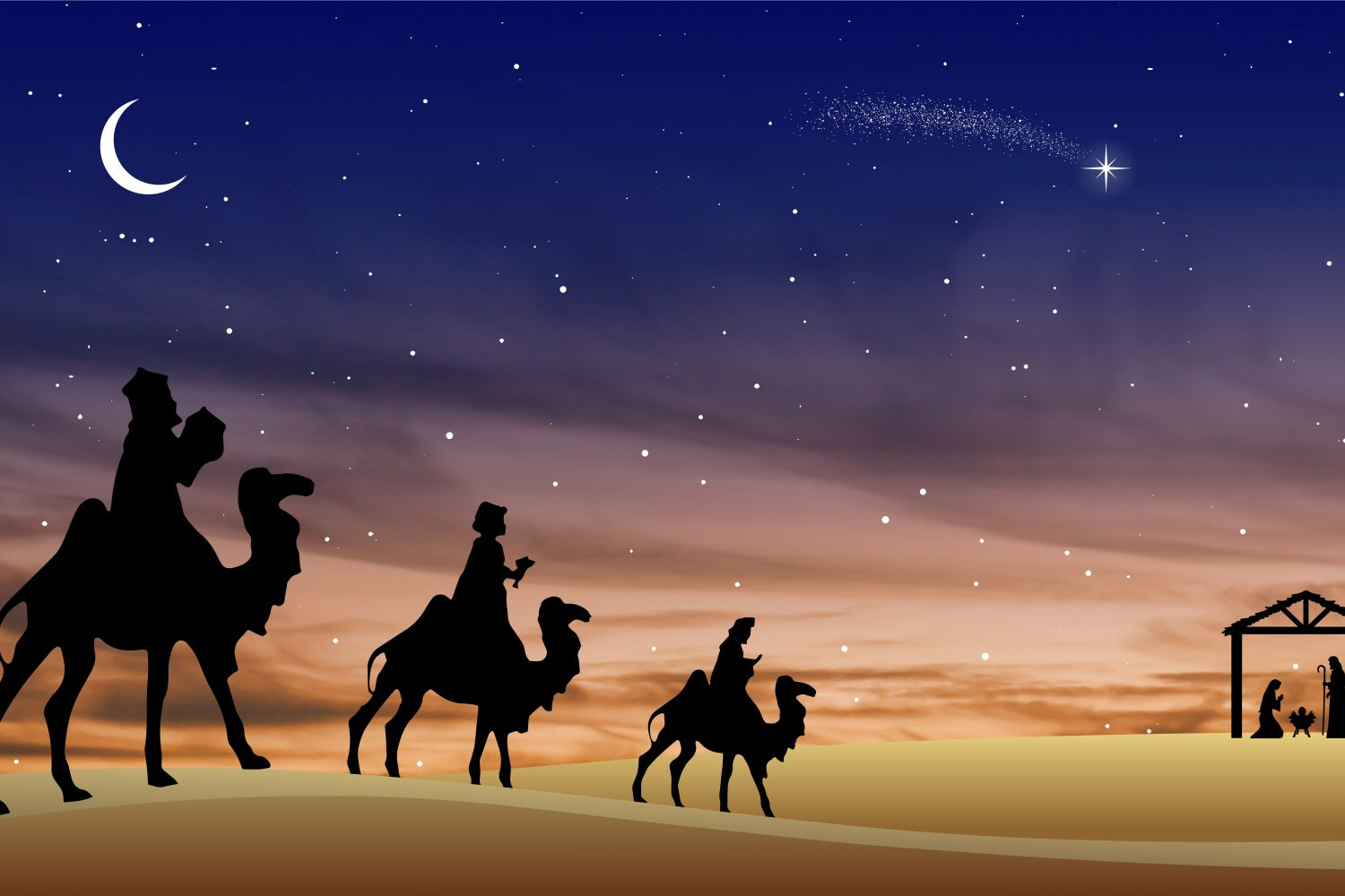 Nativity Backdrop Three Kings Holy Manger Backdrop BRP12-443