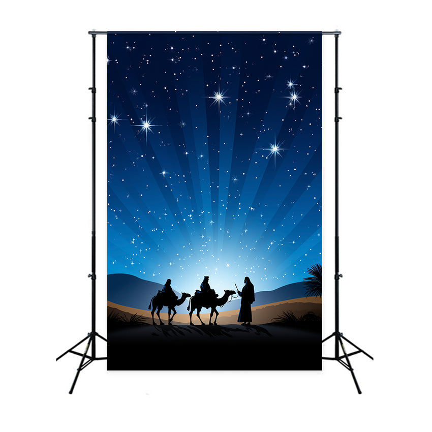 Backdrop Nativity Three Kings Starry Night Backdrop BRP12-445