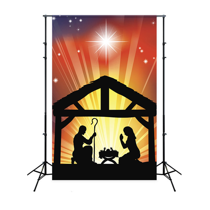 Backdrop For Nativity Scene Manger Guiding Star Backdrop BRP12-447