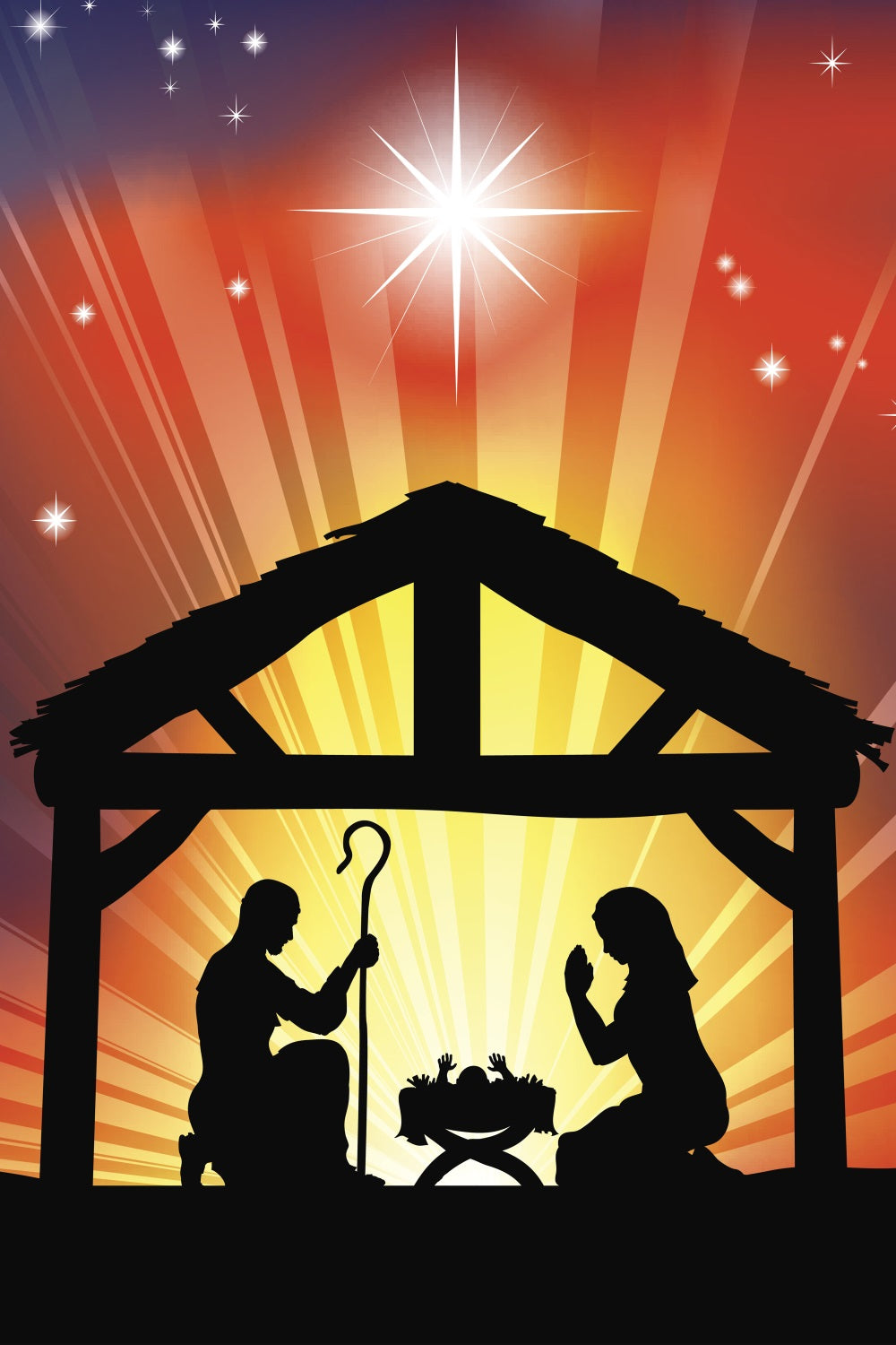 Backdrop For Nativity Scene Manger Guiding Star Backdrop BRP12-447