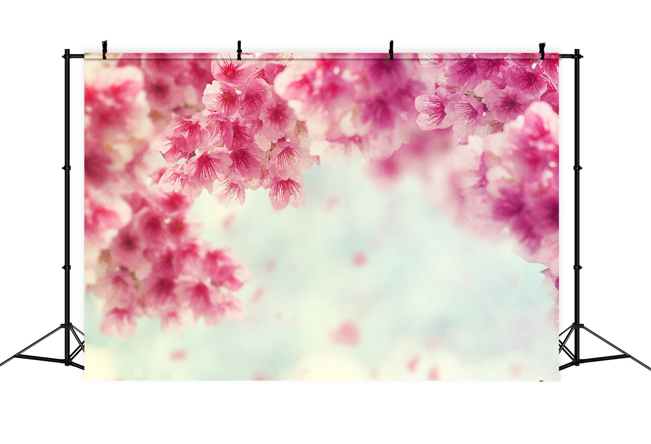 Spring Backdrop Photography Cherry Petals Falling Backdrop BRP12-466