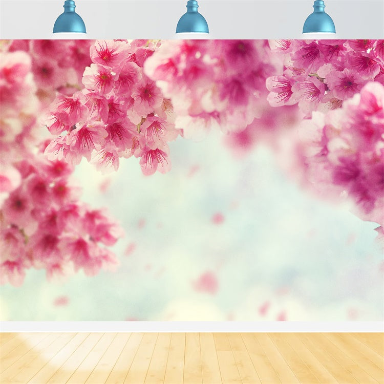 Spring Backdrop Photography Cherry Petals Falling Backdrop BRP12-466