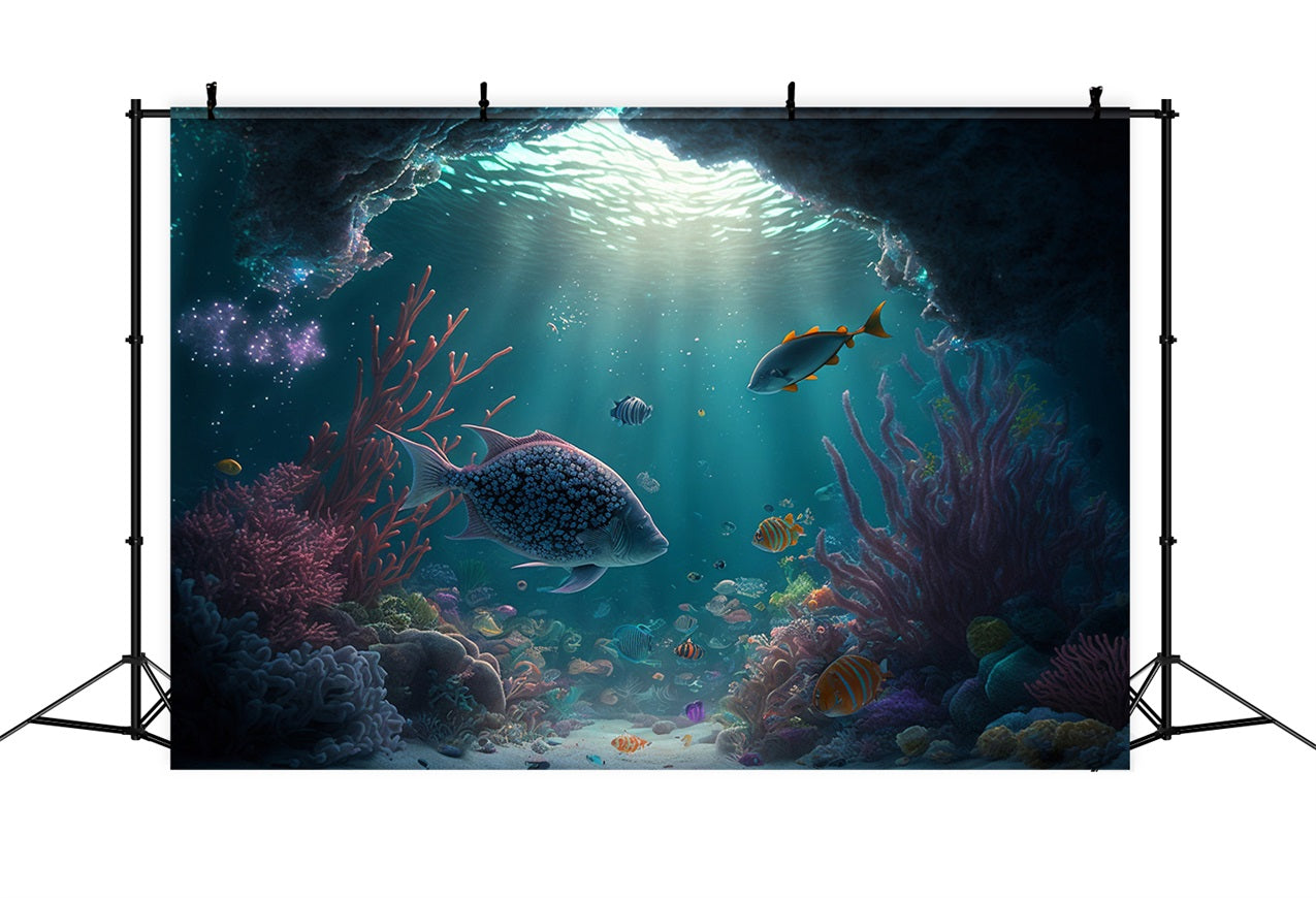 Mermaid Photo Backdrop Enchanted Underwater World Backdrop BRP12-48