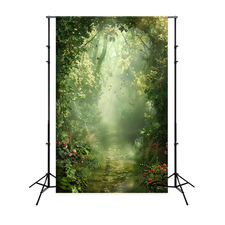 Backdrops For Spring Green Archway Forest Path Backdrop BRP12-513