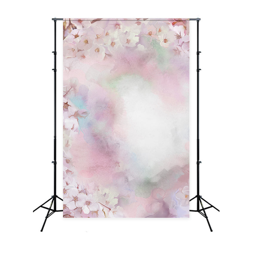 Flower Backdrop Delicate Cherry Blossom Abstract Backdrop BRP12-524