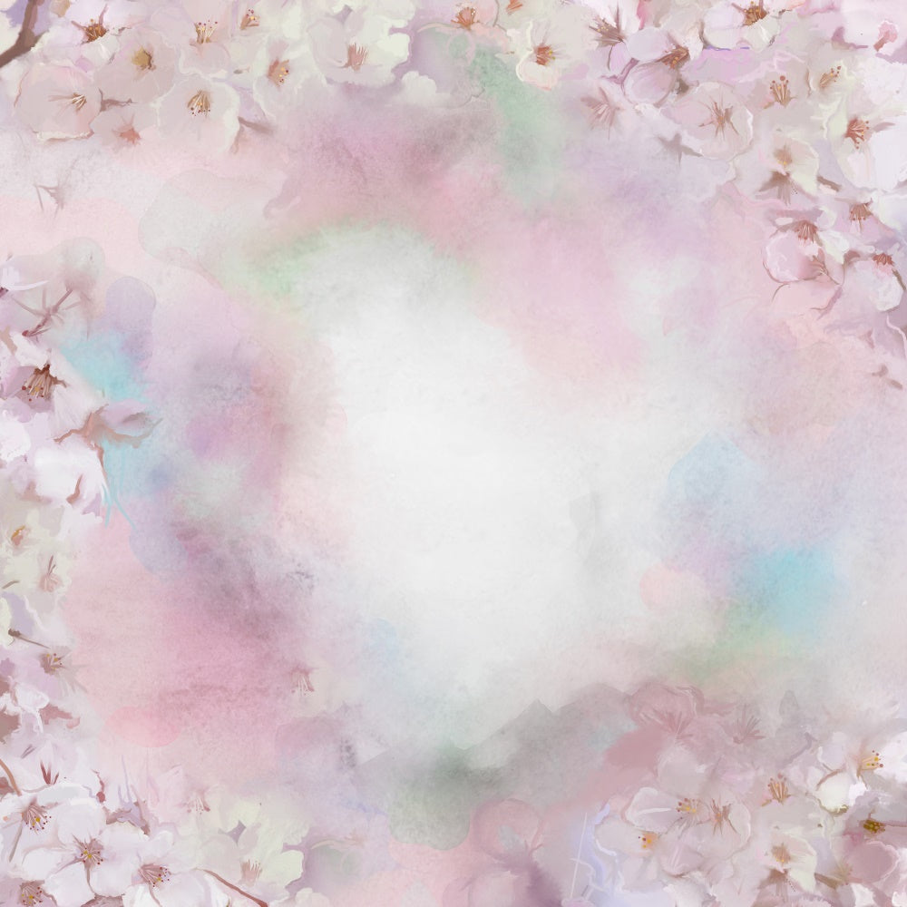 Flower Backdrop Delicate Cherry Blossom Abstract Backdrop BRP12-524