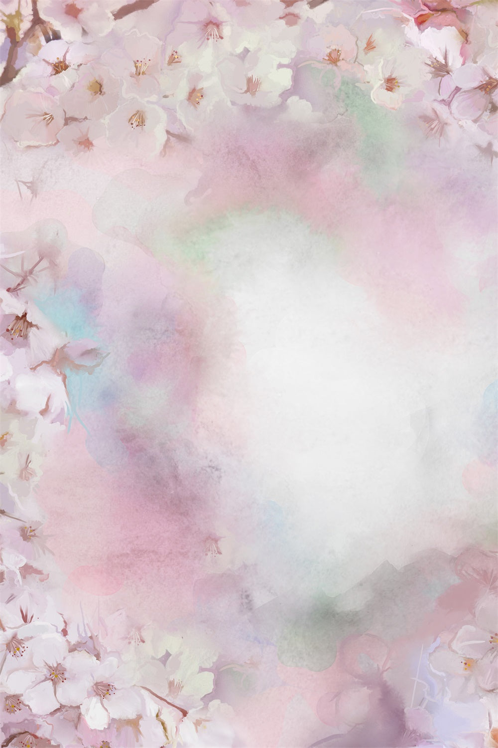 Flower Backdrop Delicate Cherry Blossom Abstract Backdrop BRP12-524