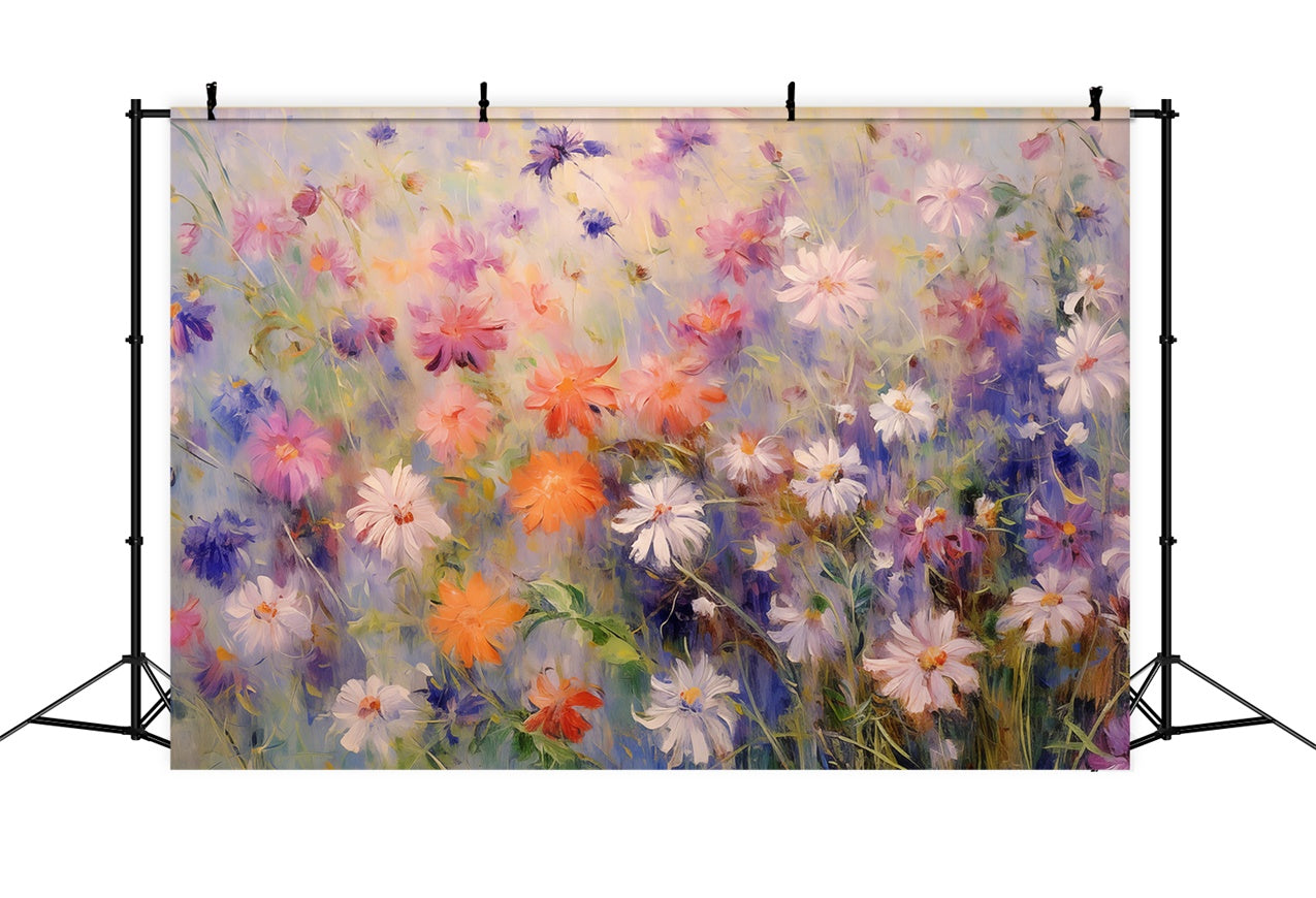 Floral Photography Backdrops Vibrant Meadow Flower Backdrop BRP12-528