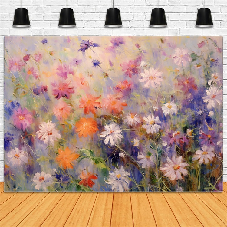 Floral Photography Backdrops Vibrant Meadow Flower Backdrop BRP12-528