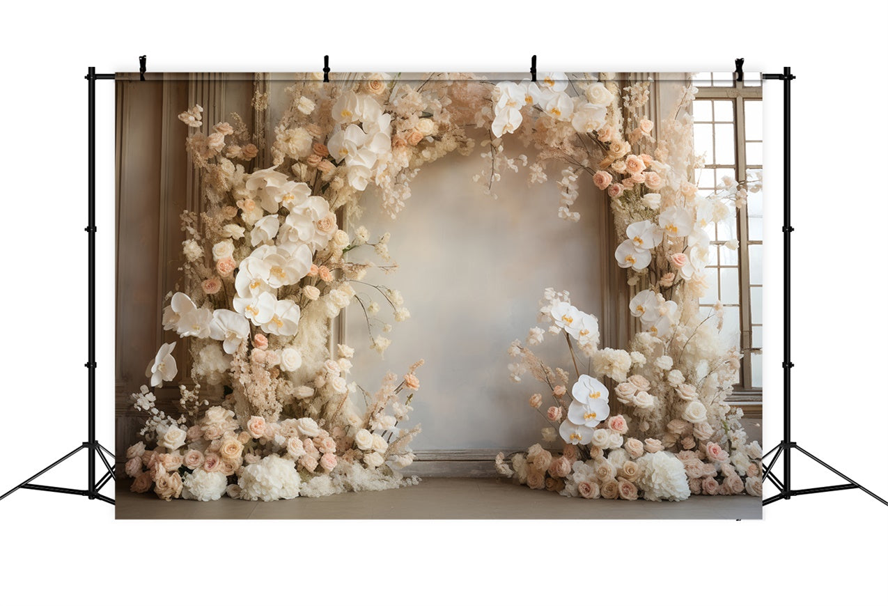 Flower Backdrops Orchid Bloom Romantic Arch Backdrop BRP12-552