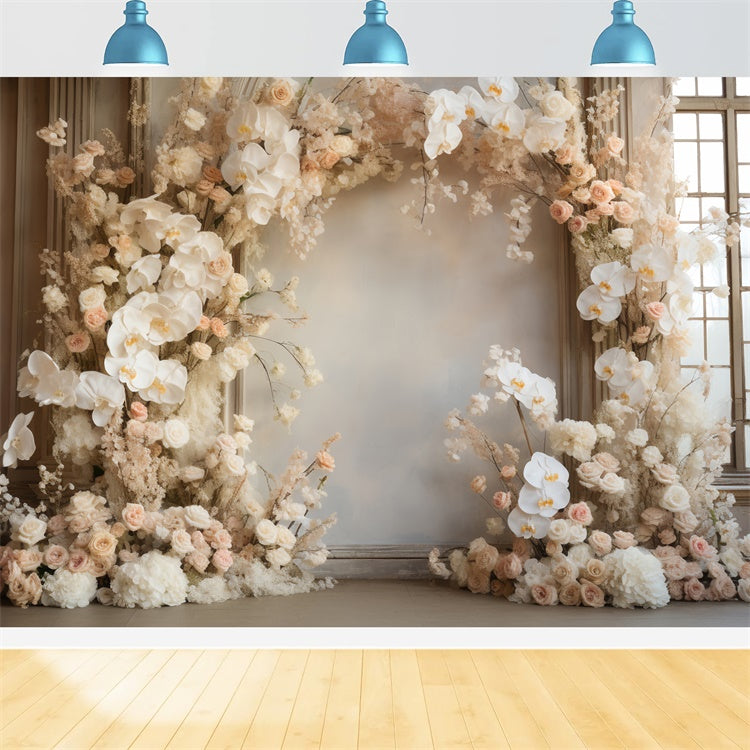 Flower Backdrops Orchid Bloom Romantic Arch Backdrop BRP12-552