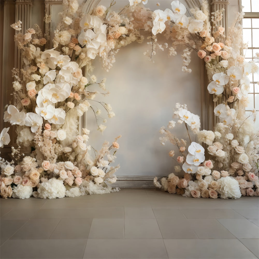 Flower Backdrops Orchid Bloom Romantic Arch Backdrop BRP12-552