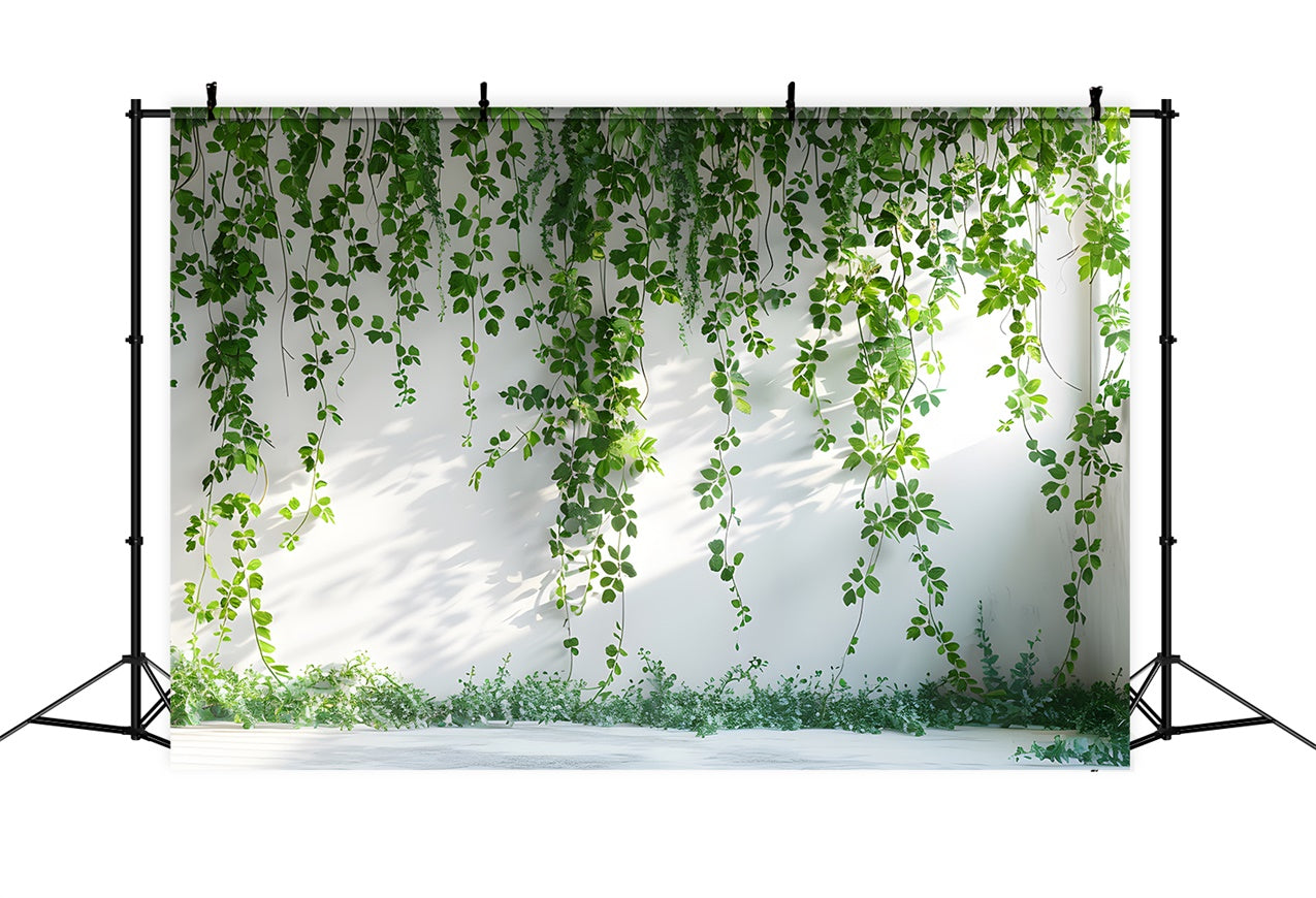 Floral Photo Backdrops Green Hanging Ivy Wall Backdrop BRP12-567