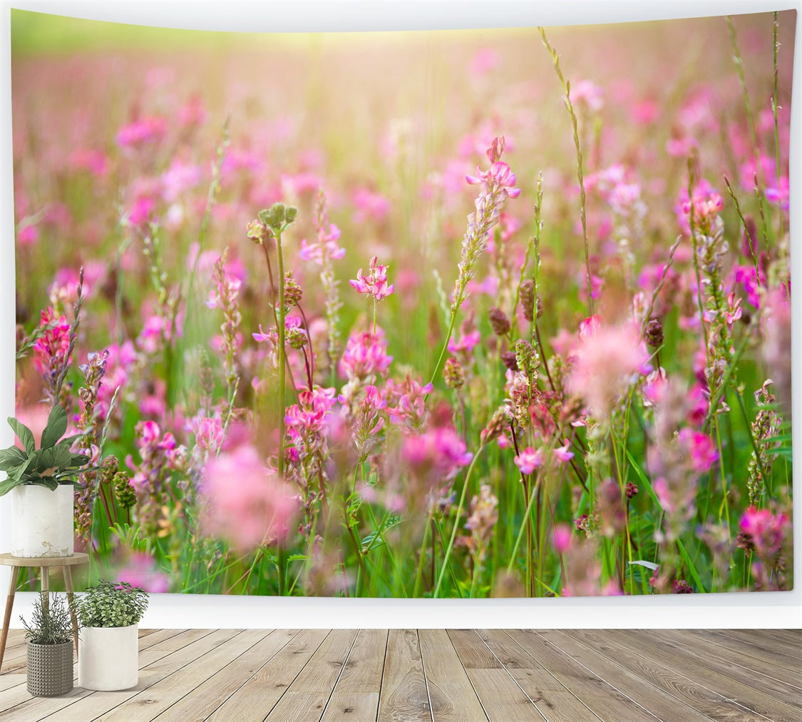 Backdrop Floral Romantic Pink Blossom Meadow Backdrop BRP12-569