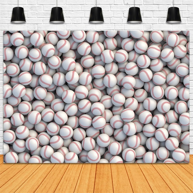 Sports Backdrops Baseball Collection Pile Photography Backdrop BRP12-571