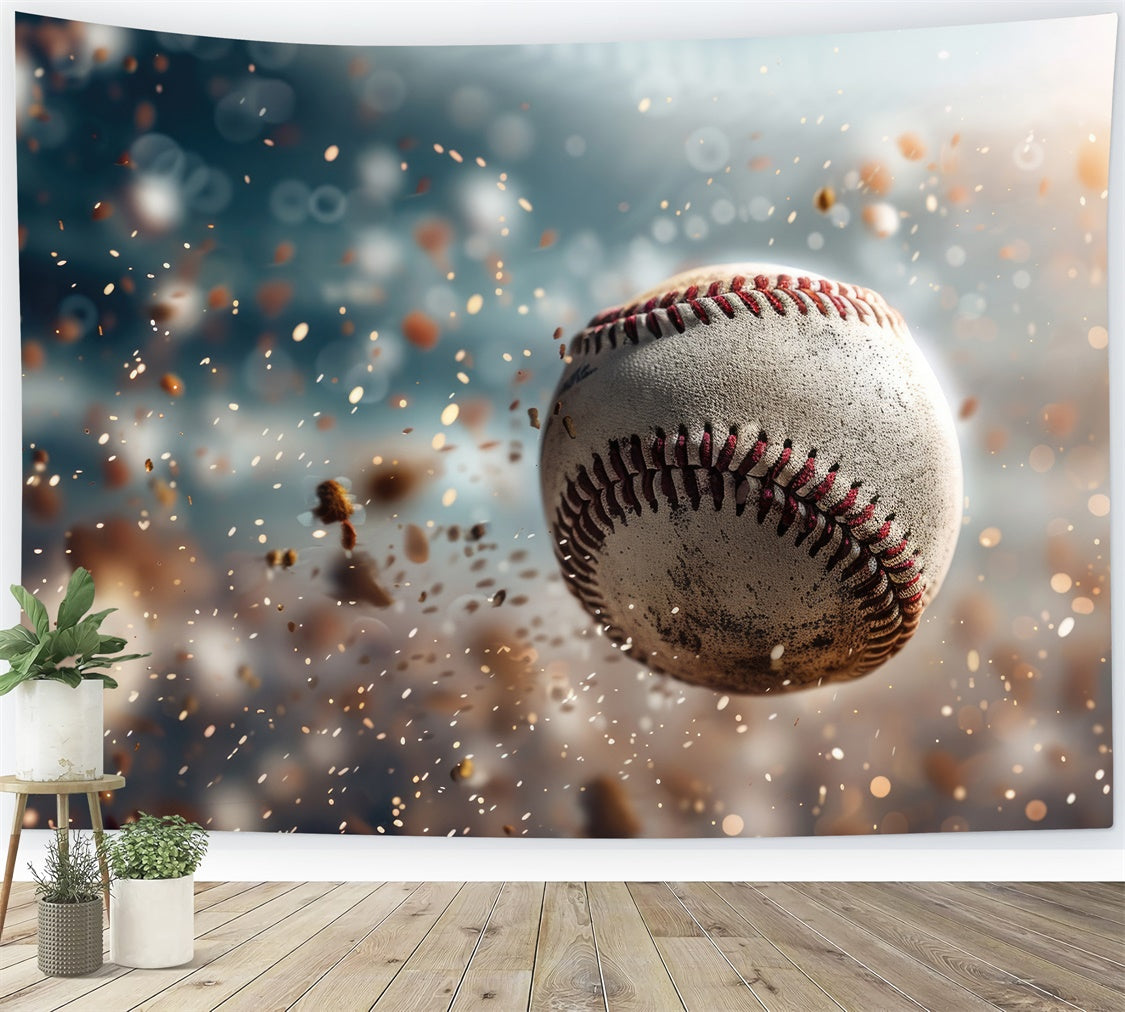 Sports Themed Backdrop Baseball Throw Close-Up Backdrop BRP12-572