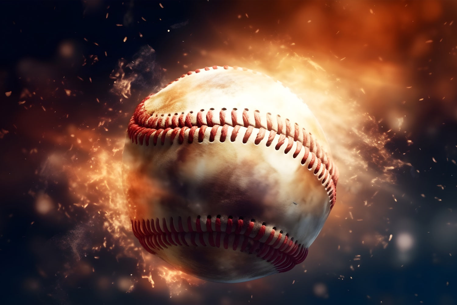 Sports Backdrop Ideas Flaming Baseball Photography Backdrop BRP12-573