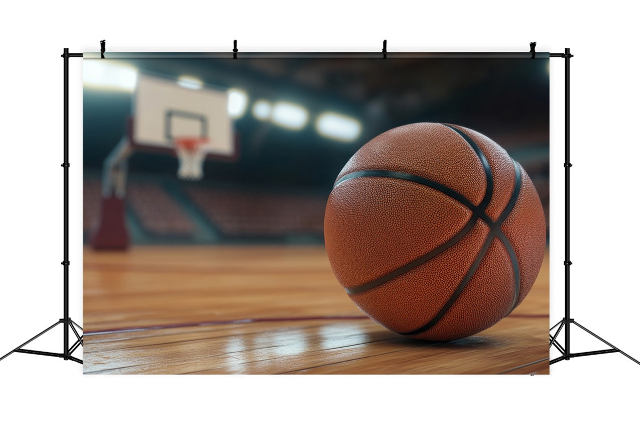 Backdrop Sports Theme Indoor Basketball Close-Up Photography Backdrop BRP12-576