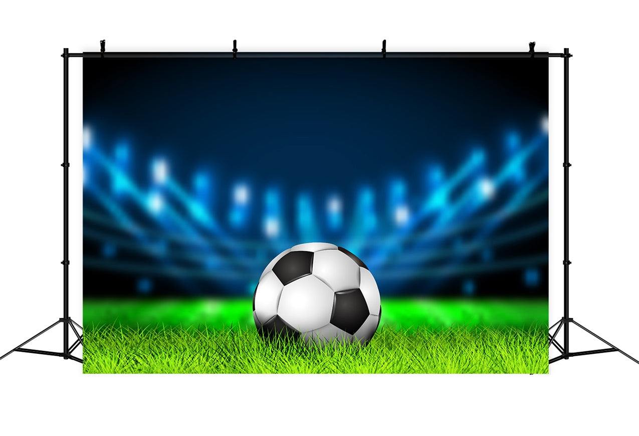 Sports Event Backdrop Football Glowing Arena Photography Backdrop BRP12-581