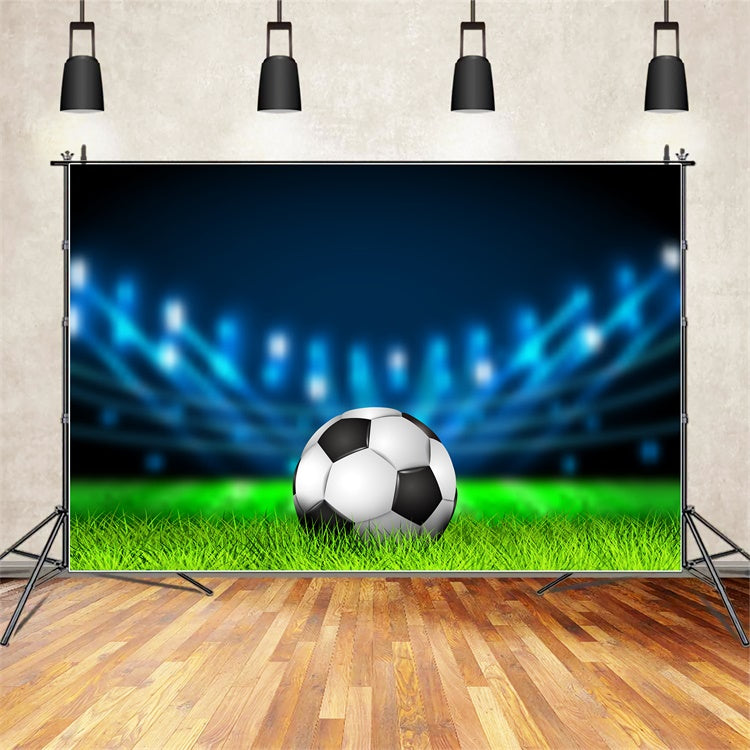 Sports Event Backdrop Football Glowing Arena Photography Backdrop BRP12-581