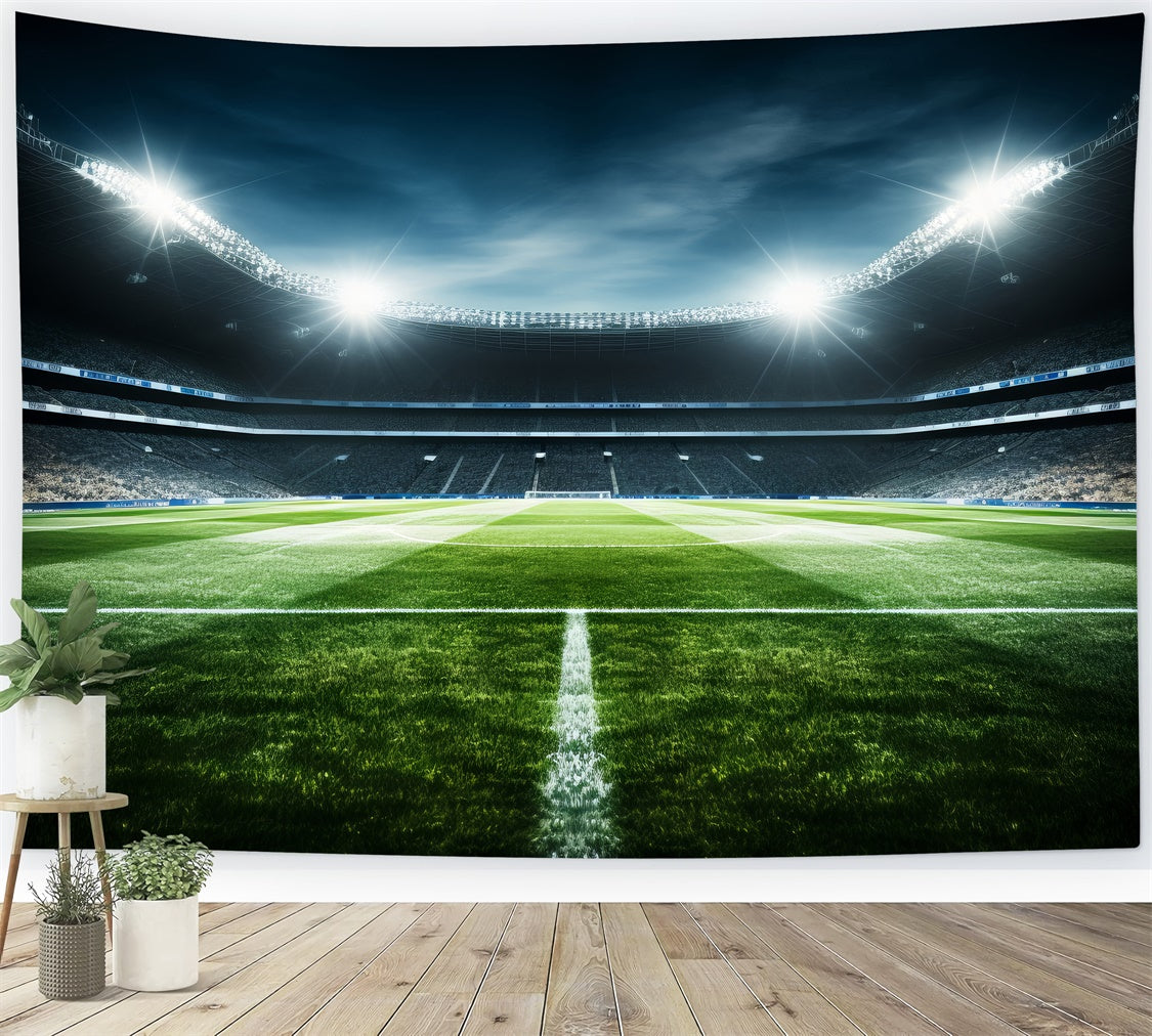 Sports Photography Backdrops Football Field Lights Backdrop BRP12-584