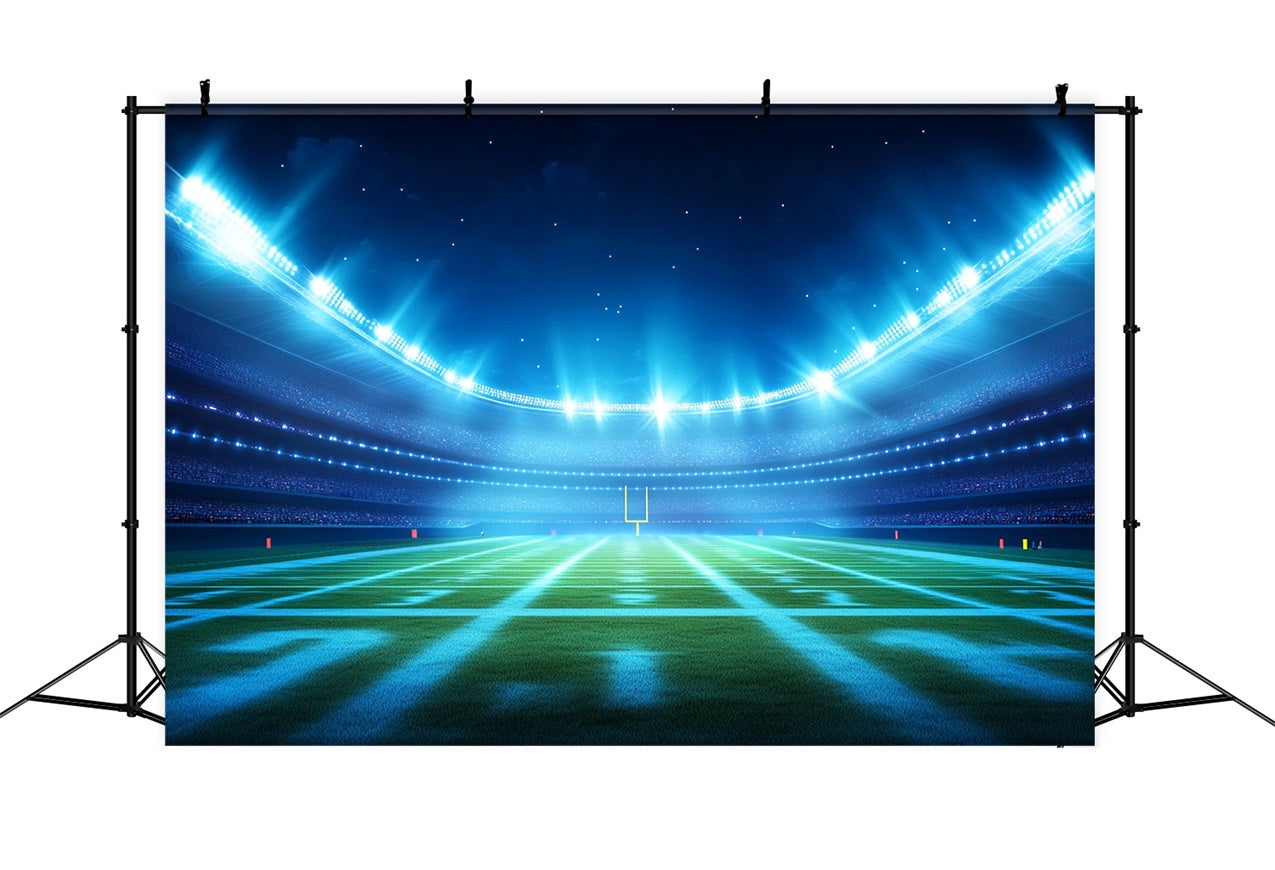 Sports Photography Backdrop Football Night Stadium Glimmer Backdrop BRP12-591