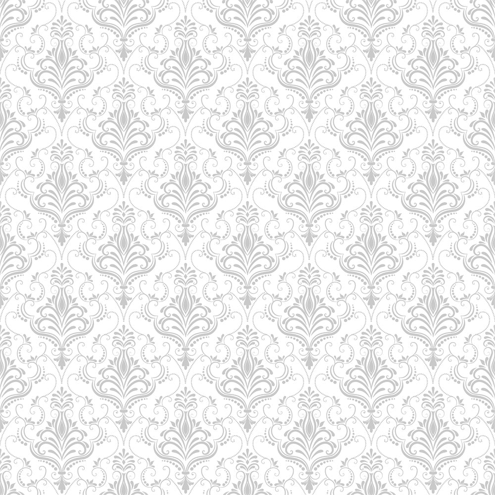 Photography Backdrops Damask Light Gray Ornate Floral Backdrop BRP12-596