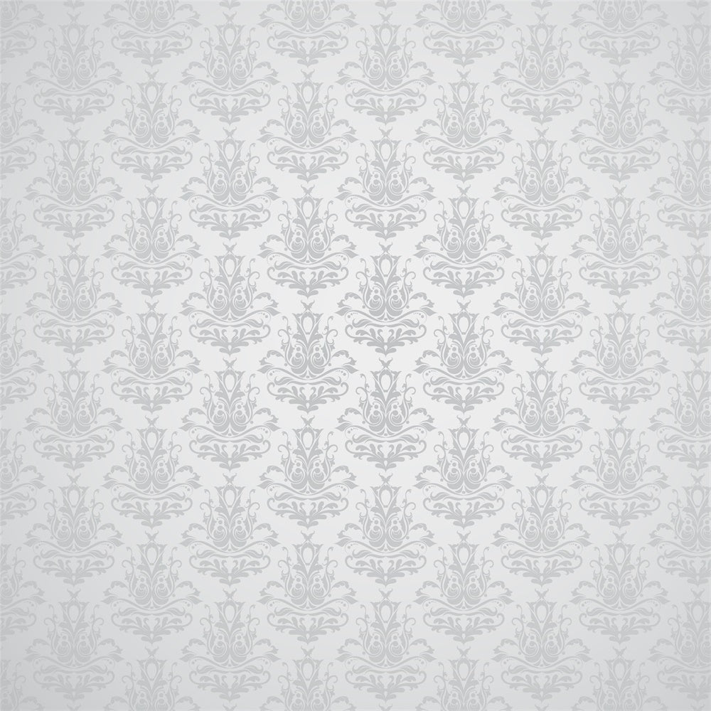 Photography Backdrops Damask Pale Gray Symmetrical Pattern Backdrop BRP12-598