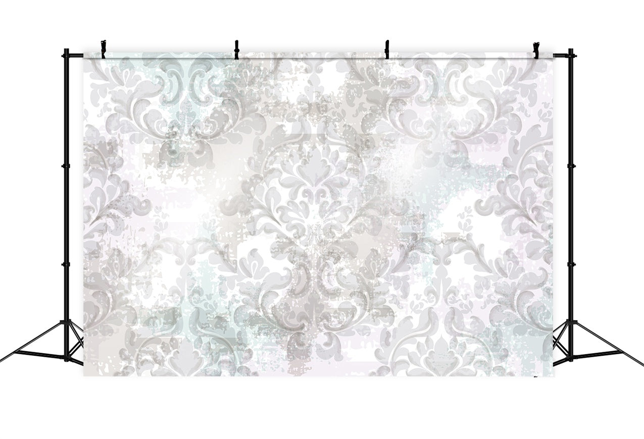 Damask Photo Backdrop Abstract Pastel Baroque Pattern Backdrop BRP12-599