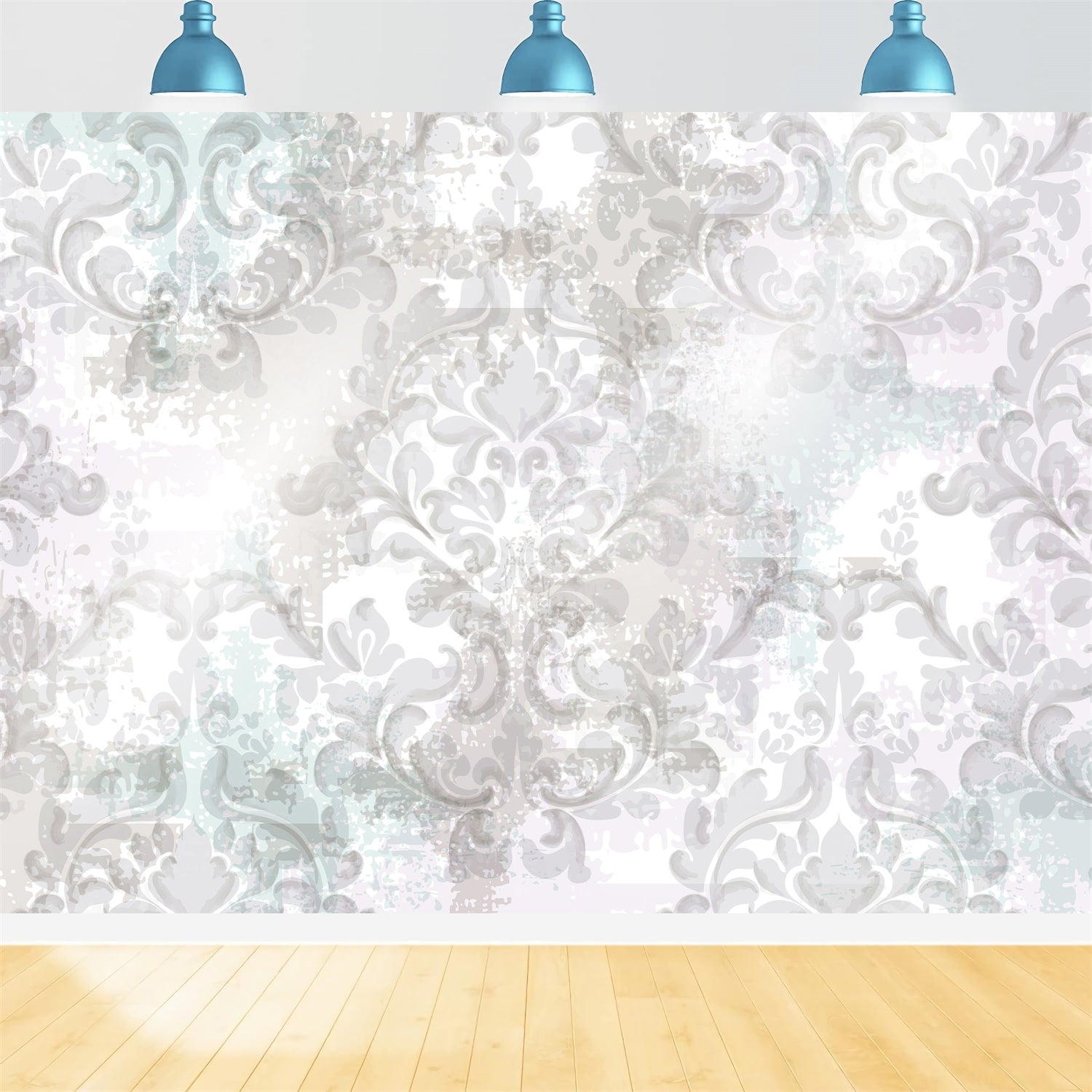 Damask Photo Backdrop Abstract Pastel Baroque Pattern Backdrop BRP12-599