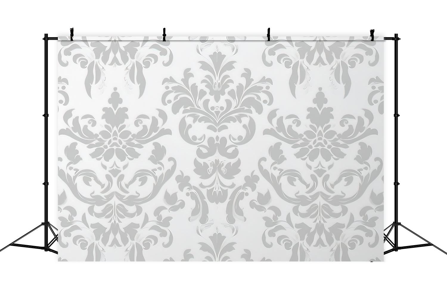 Damask Photography Backdrop Delicate Floral Curved Pattern Backdrop BRP12-600