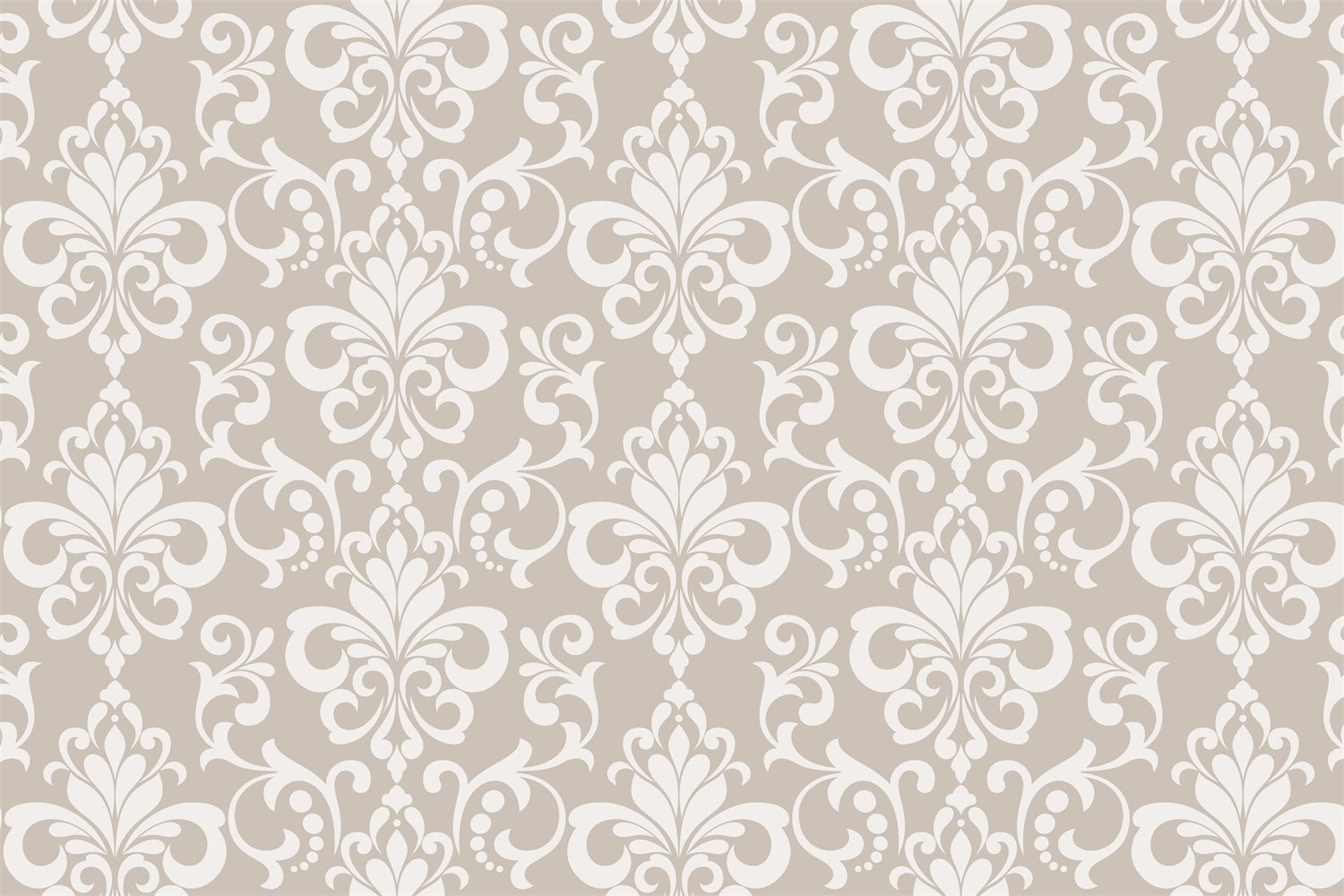 Damask Backdrops Light Beige Regal Symmetrical Design Backdrop BRP12-601