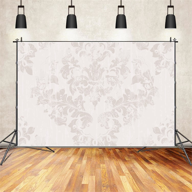 Damask Backdrop Photography Abstract Beige Faded Floral Backdrop BRP12-602