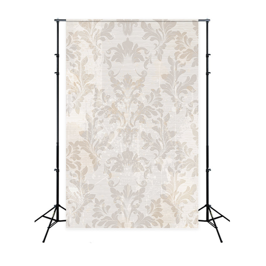 Damask Photo Backdrop Vintage Beige Intricate Pattern Backdrop BRP12-603