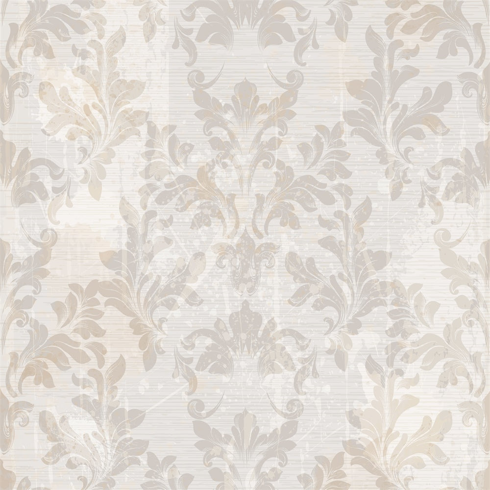 Damask Photo Backdrop Vintage Beige Intricate Pattern Backdrop BRP12-603