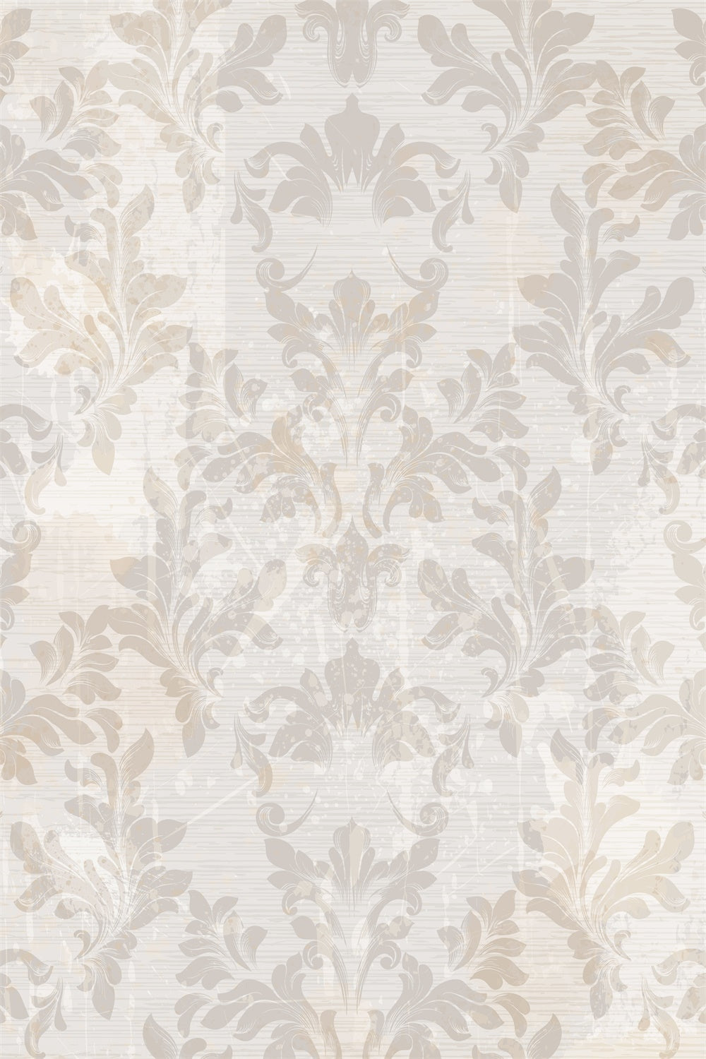 Damask Photo Backdrop Vintage Beige Intricate Pattern Backdrop BRP12-603