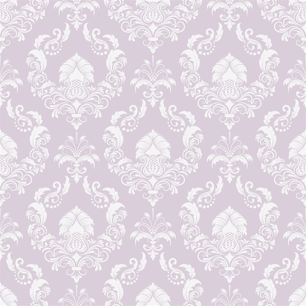 Damask Backdrop Photography Soft Lavender Floral Pattern Backdrop BRP12-606