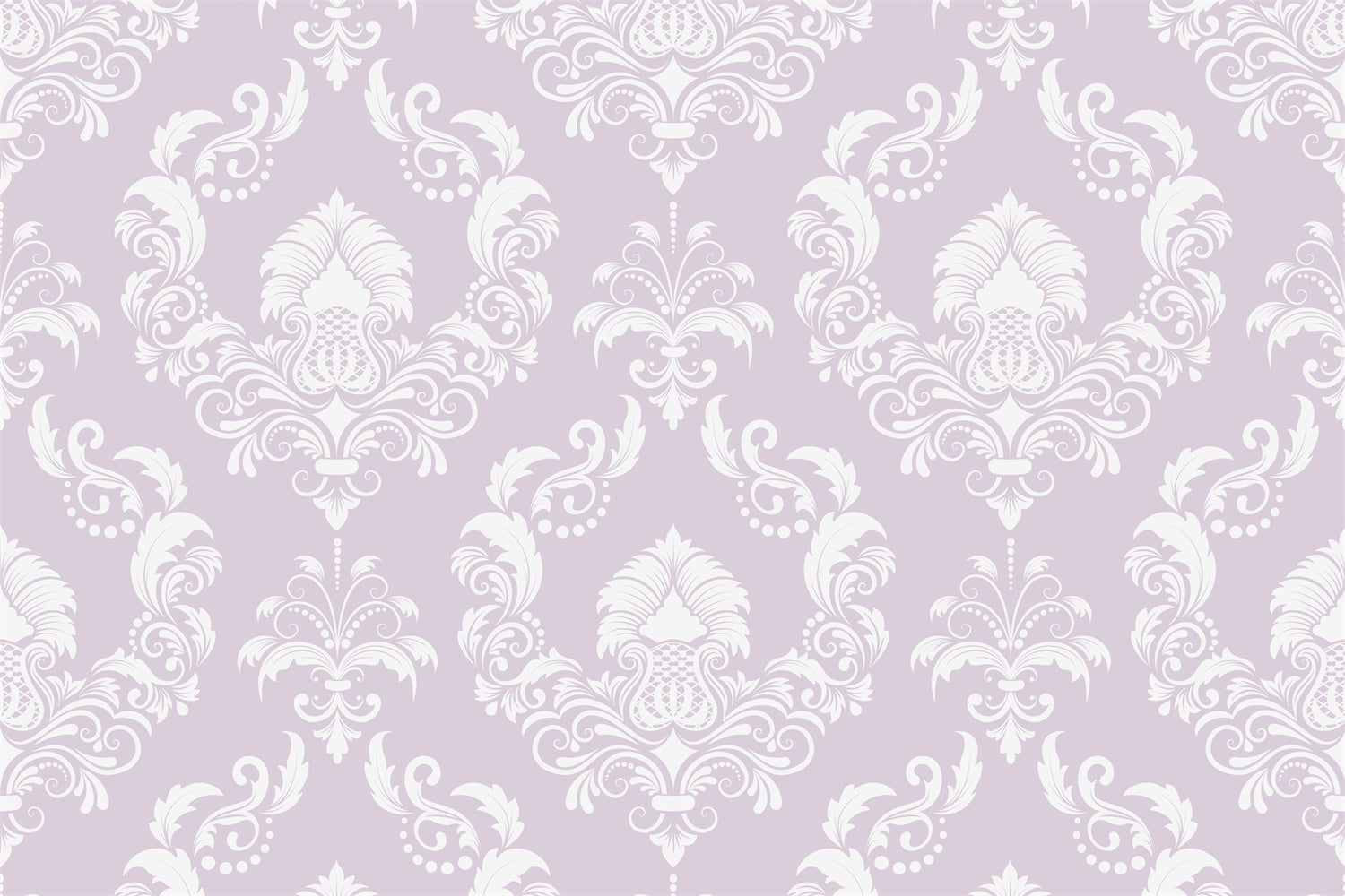 Damask Backdrop Photography Soft Lavender Floral Pattern Backdrop BRP12-606