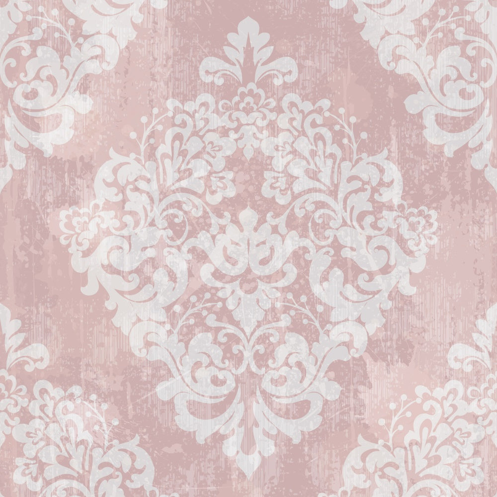 Damask Backdrop Light Pastel Pink Baroque Floral Backdrop BRP12-607