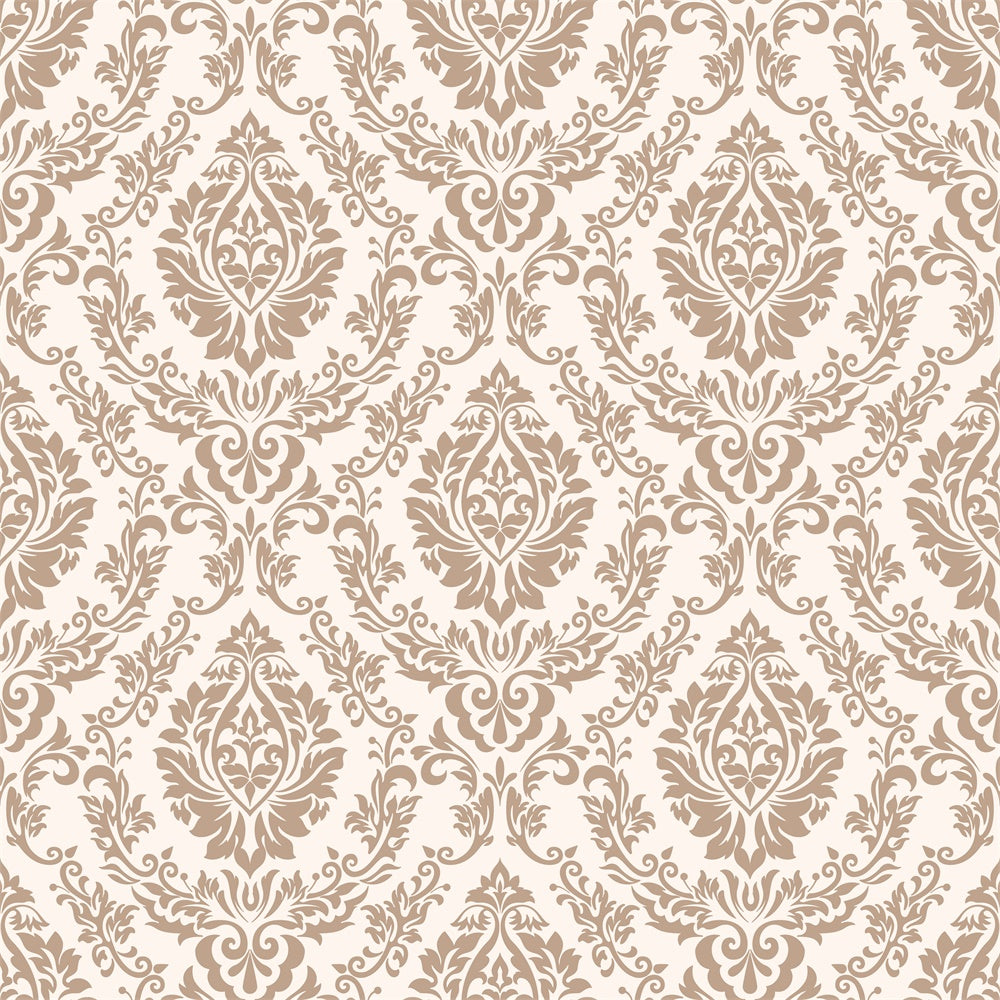 Damask Photo Backdrops Soft Brown Baroque Pattern Backdrop BRP12-608