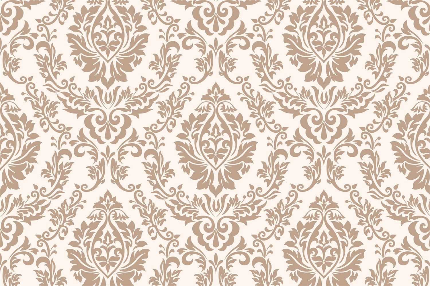 Damask Photo Backdrops Soft Brown Baroque Pattern Backdrop BRP12-608