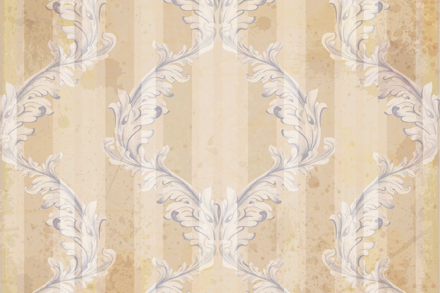 Damask Photo Backdrop Distressed Beige Floral Motif Backdrop BRP12-610