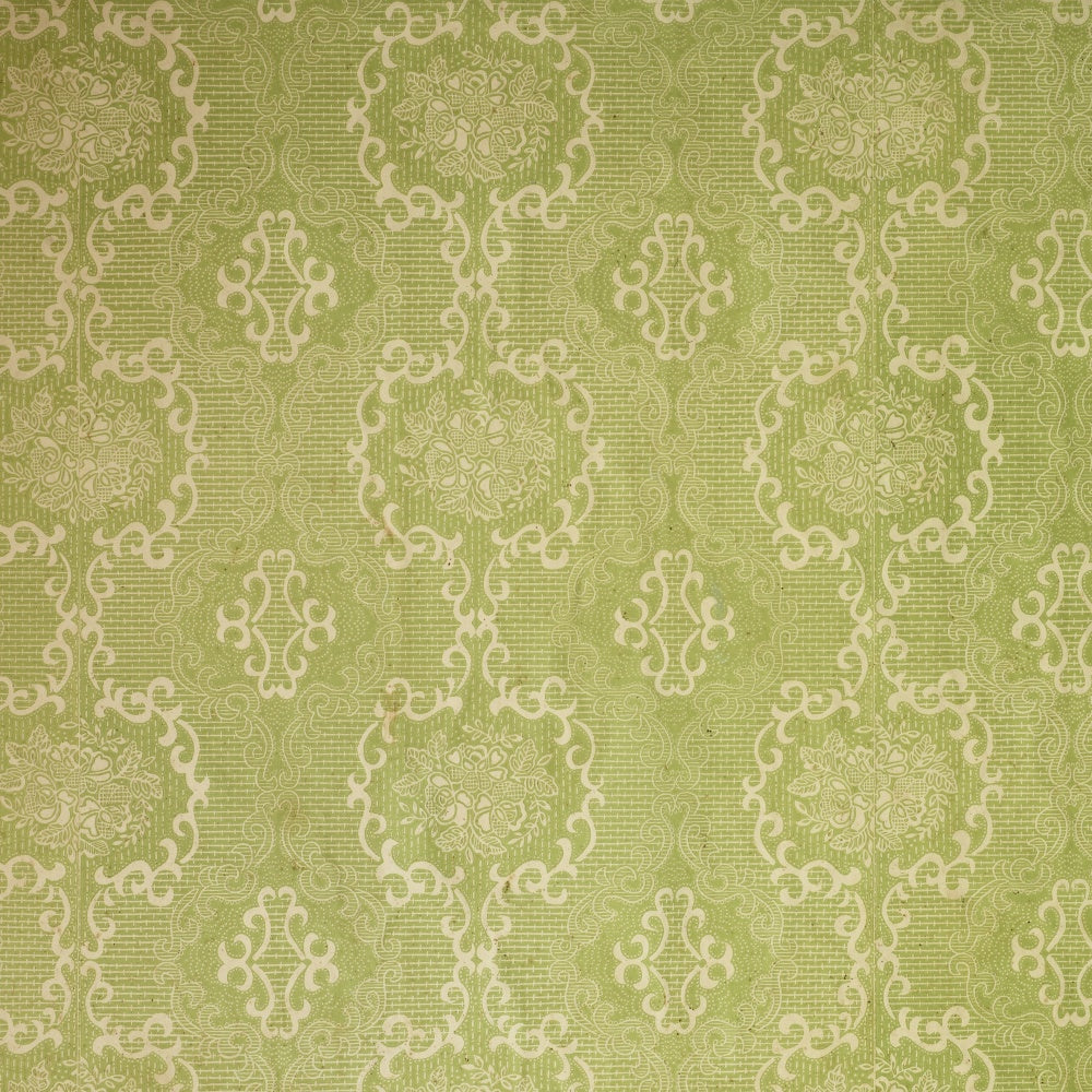 Damask Photography Backdrops Green Floral Medallion Backdrop BRP12-613