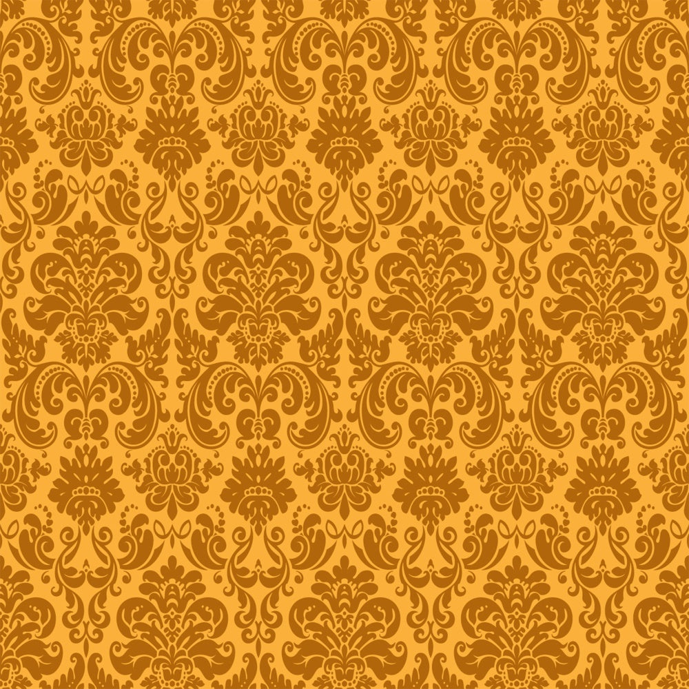 Damask Photography Backdrops Golden Baroque Ornamental Backdrop BRP12-616