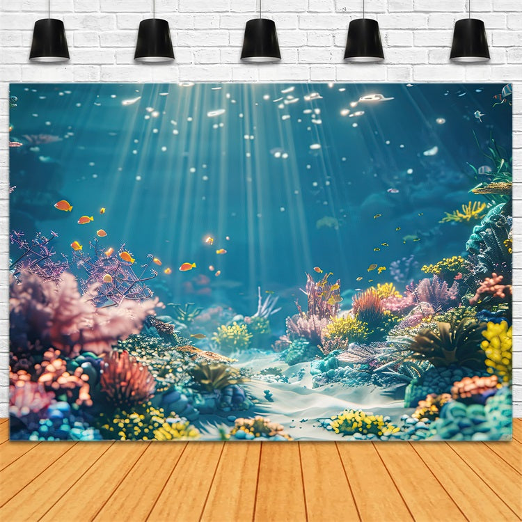 Mermaid Backdrops Oceanic Pathway Coral Reef Backdrop BRP12-62