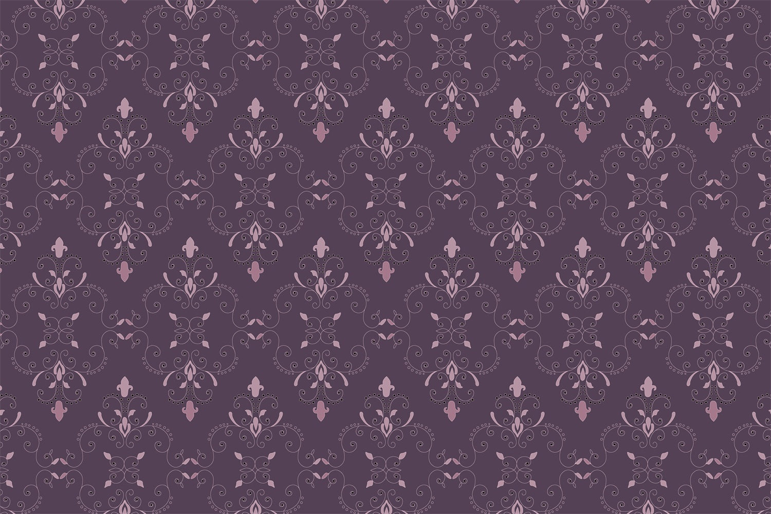 Damask Backdrops Regal Purple Baroque Pattern Backdrop BRP12-623